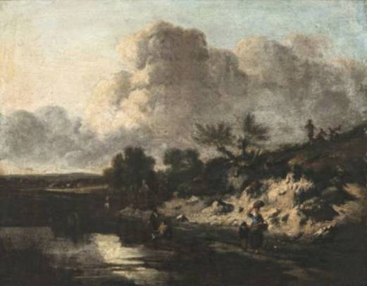 Landscape with a Sream and Resting Sheperds