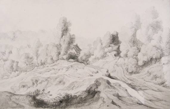 Landscape with Cottage on Wooded Dunes