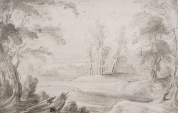 Wooded Landscape with Distant View
