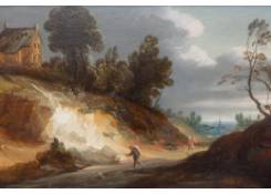 Work 158: A Landscape with Figures and a Dog on a Sandy Track