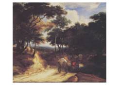 Work 213: A Wooded Landscape with Travellers and a Wagon on a Path 