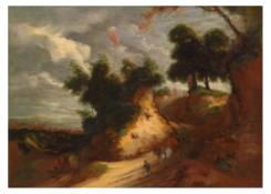 Work 36: Hilly Landscape with Wagons