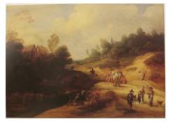 paintings CB:507 Undulating Landscape Scene with Travellers 