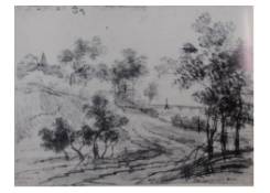 drawings CB:622 Landscape with Trees near a Village