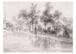 drawings CB:628 Landscape with Carriage and Trees