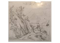 drawings CB:652 Landscape with Cottages