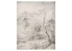 drawings CB:665 View of a Pond Surrounded by Trees