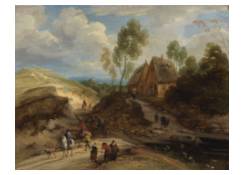 Landscape with Horseman and Peasants 